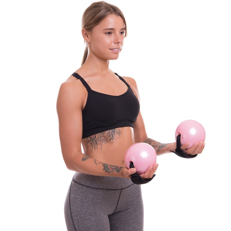 М'яч обважений з манжетом PRO-SUPRA WEIGHTED ENERGY BALL 030-1_5LB 11см рожевий