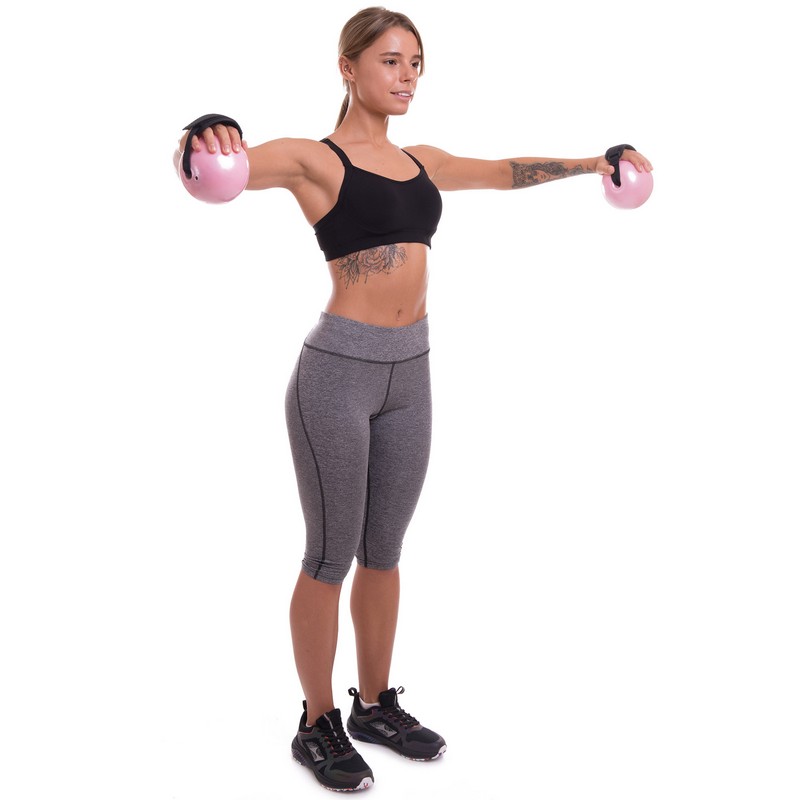 М'яч обважений з манжетом PRO-SUPRA WEIGHTED ENERGY BALL 030-1_5LB 11см рожевий