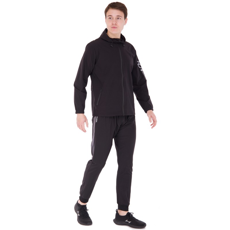Кофта спортивна на блискавці з капюшоном JASON 0991 M-2XL чорний