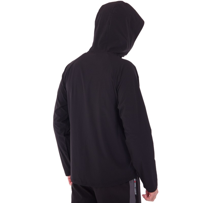 Кофта спортивна на блискавці з капюшоном JASON 1003 M-3XL чорний
