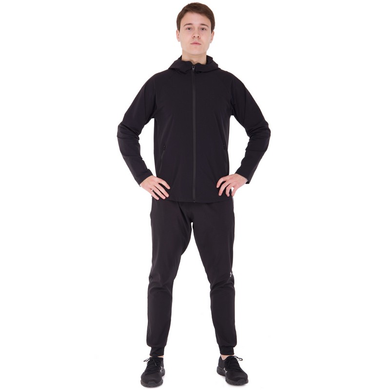 Кофта спортивна на блискавці з капюшоном JASON 1003 M-3XL чорний