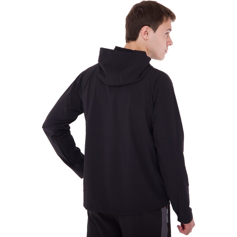Кофта спортивна на блискавці з капюшоном JASON 1003 M-3XL чорний
