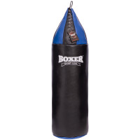 Мішок боксерський Шоломовидний Шкіра BOXER 1004-01 95х26см чорний-синій