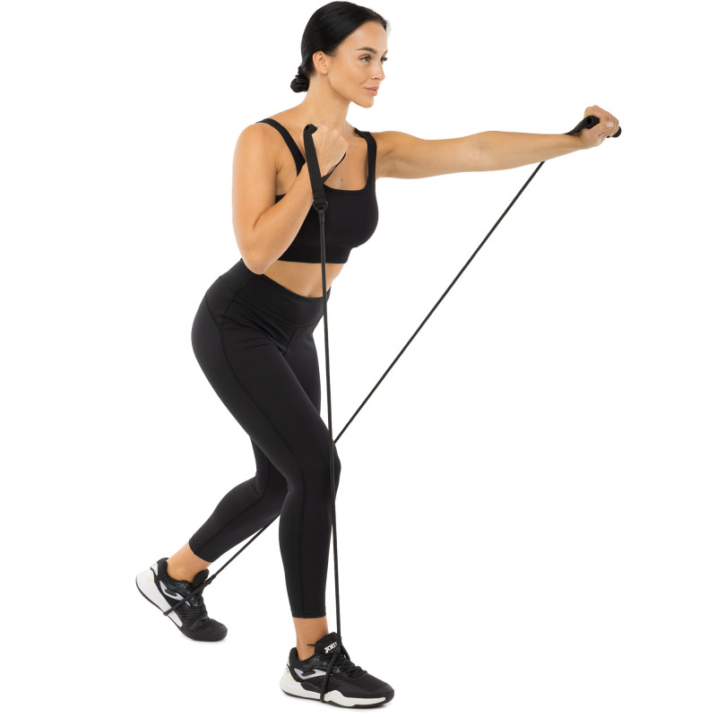 Еспандер трубчастий з ручками та лямками для ніг BODY SHAPER SP-Sport 10046 чорний