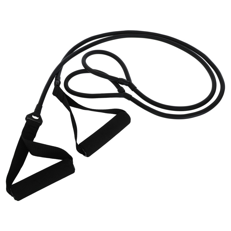 Еспандер трубчастий з ручками та лямками для ніг BODY SHAPER SP-Sport 10046 чорний