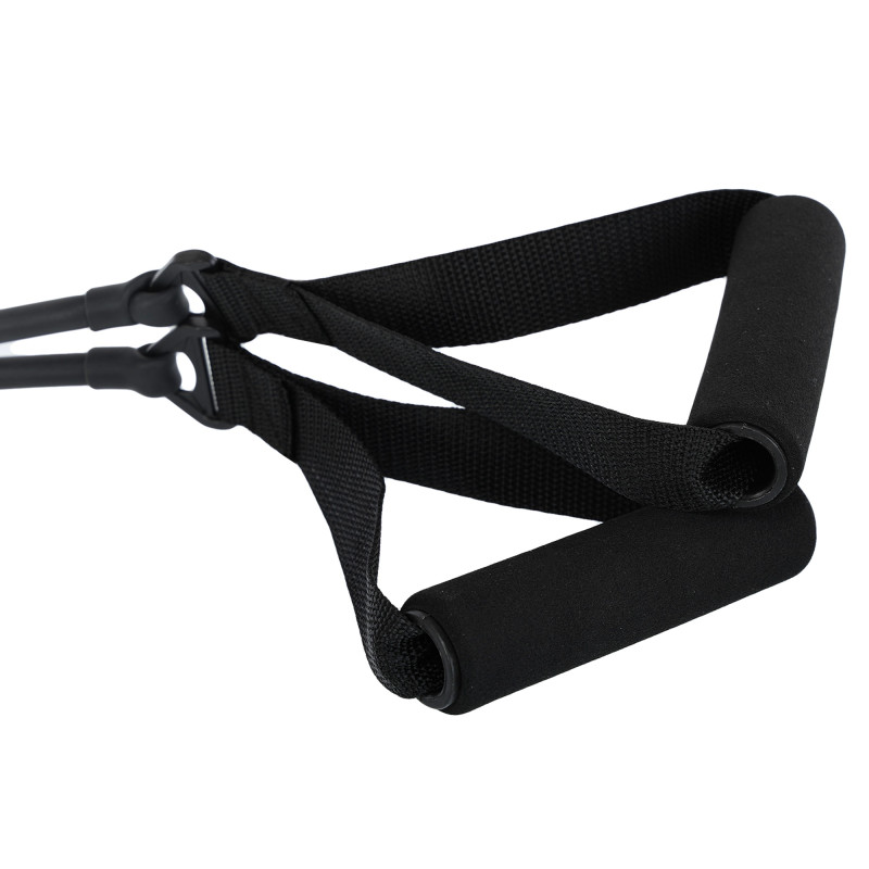 Еспандер трубчастий з ручками та лямками для ніг BODY SHAPER SP-Sport 10046 чорний