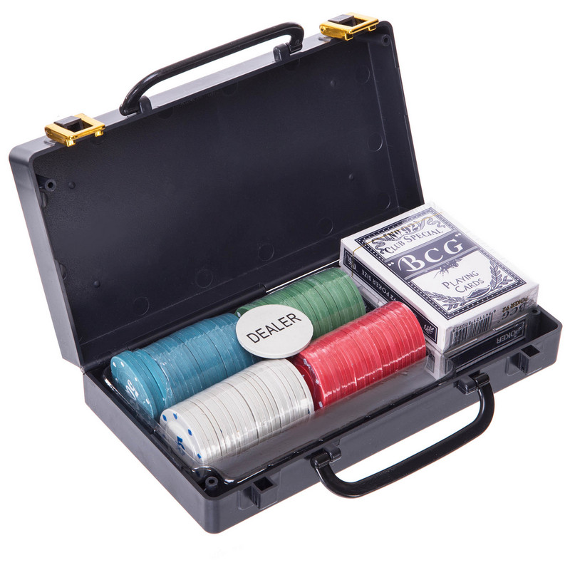 Набір для покеру у пластиковому кейсі Poker game set Poker game set SP-Sport 100S-2A 100 фішок