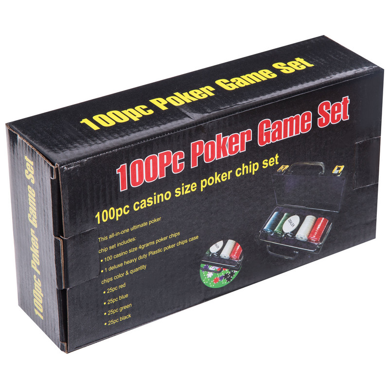 Набір для покеру у пластиковому кейсі Poker game set Poker game set SP-Sport 100S-2A 100 фішок
