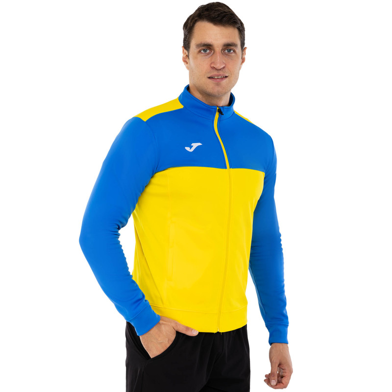 Кофта спортивна на блискавці Joma WINNER 101008-907 XS-XL синій-жовтий