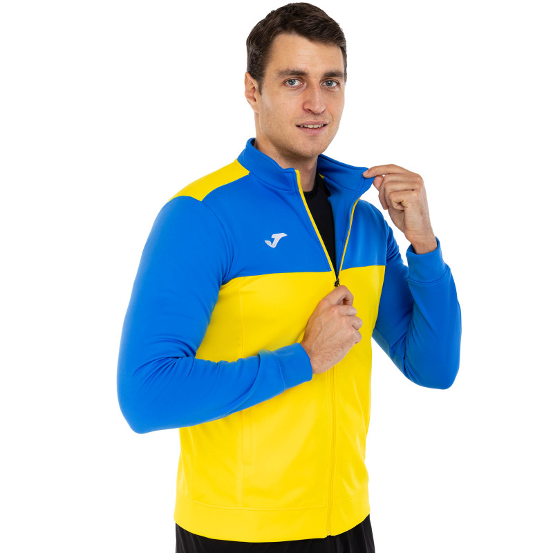 Кофта спортивна на блискавці Joma WINNER 101008-907 XS-XL синій-жовтий