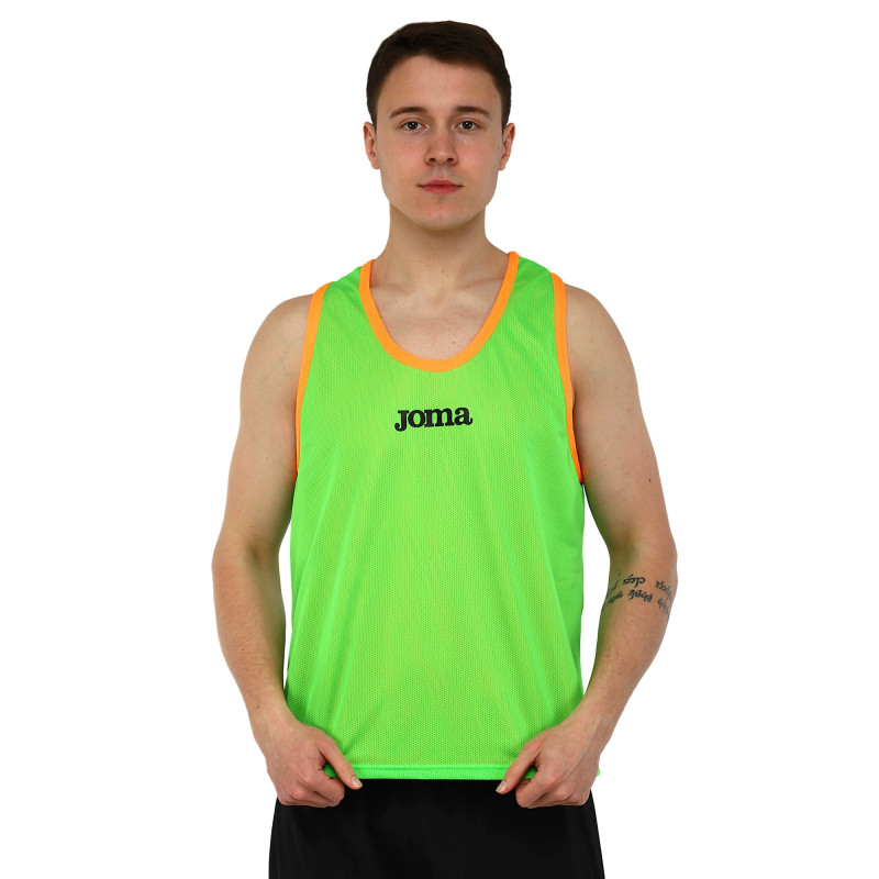 Манішка спортивна ігрова двостороння цільна Joma 101689-050 салатовий-помаранчевий