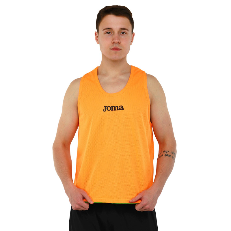 Манішка спортивна ігрова двостороння цільна Joma 101689-050 салатовий-помаранчевий