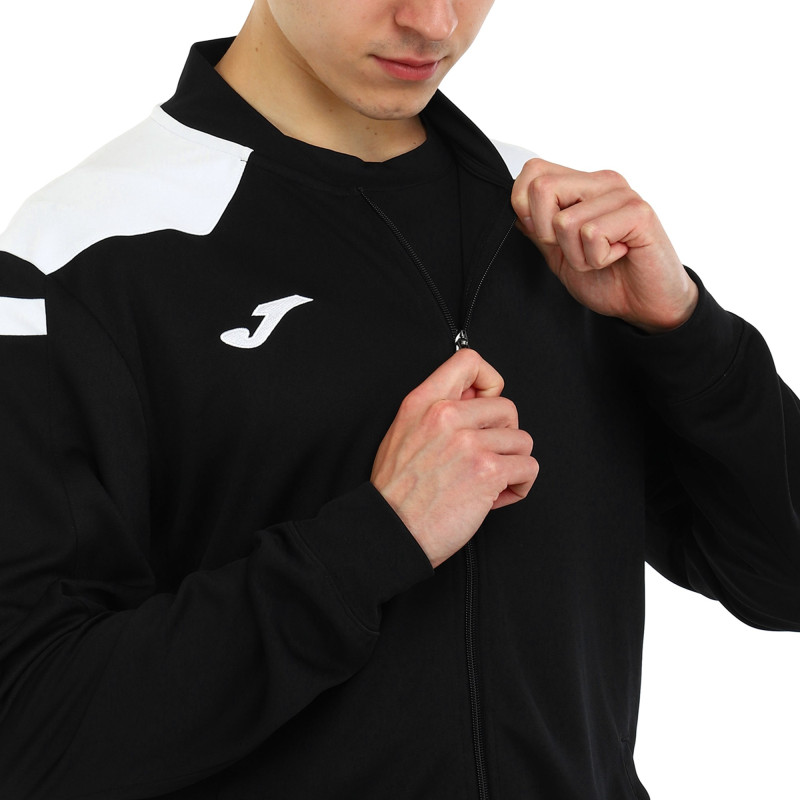 Костюм спортивний кофта на блискавці та штани Joma CHAMPIONSHIP VI 101953-102 6XS-2XL чорний-білий