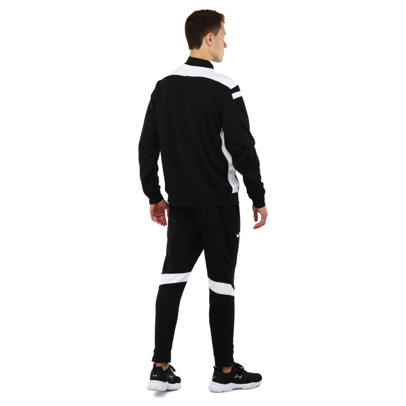 Костюм спортивний кофта на блискавці та штани Joma CHAMPIONSHIP VI 101953-102 6XS-2XL чорний-білий