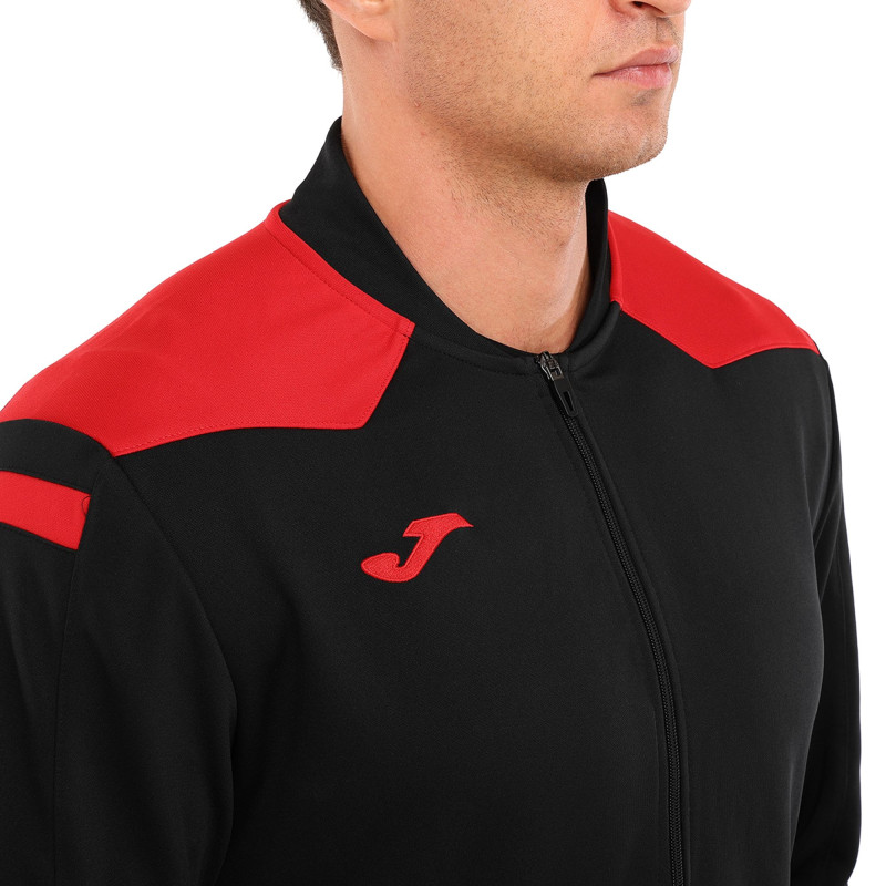 Костюм спортивний кофта на блискавці та штани Joma CHAMPIONSHIP VI 101953-106 6XS-2XL чорний-червоний