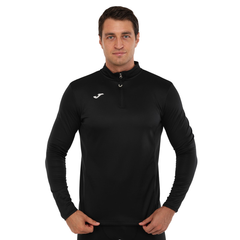Лонгслів спортивний на блискавці Joma RUNNING NIGHT 102241-100 S-XL чорний