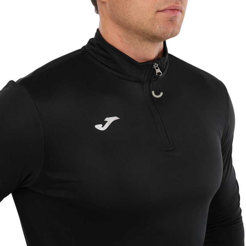 Лонгслів спортивний на блискавці Joma RUNNING NIGHT 102241-100 S-XL чорний
