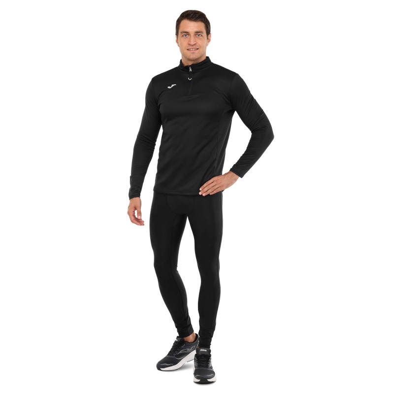 Лонгслів спортивний на блискавці Joma RUNNING NIGHT 102241-100 S-XL чорний