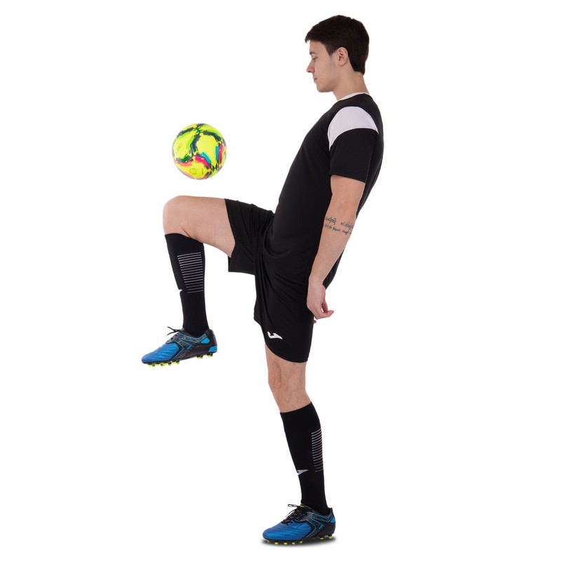 Форма футбольна комплект футболка та шорти Joma PHOENIX 102741-102 XS-2XL чорний-білий