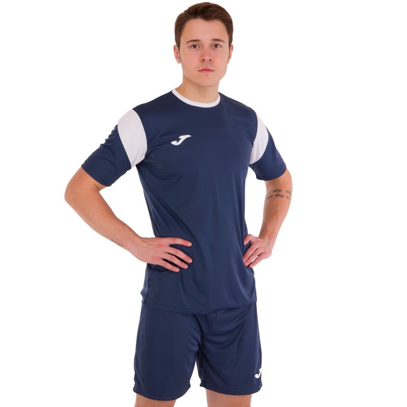 Форма футбольна комплект футболка та шорти Joma PHOENIX 102741-332 XS-2XL темно-синій-білий