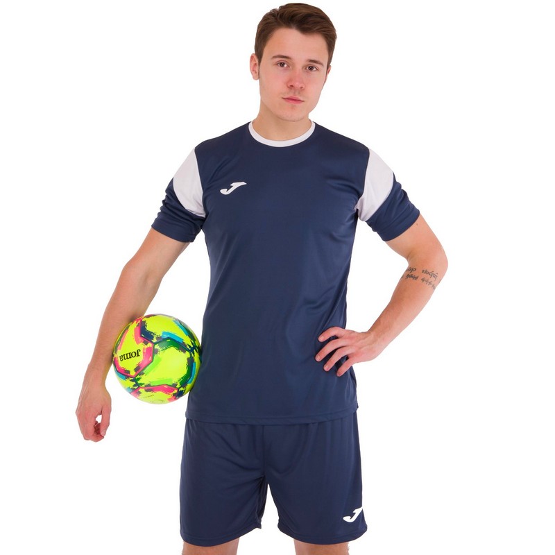 Форма футбольна комплект футболка та шорти Joma PHOENIX 102741-332 XS-2XL темно-синій-білий