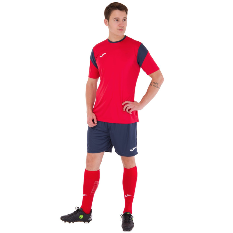 Форма футбольна комплект футболка та шорти Joma PHOENIX 102741-603 4XS-2XL червоно-темно-синій