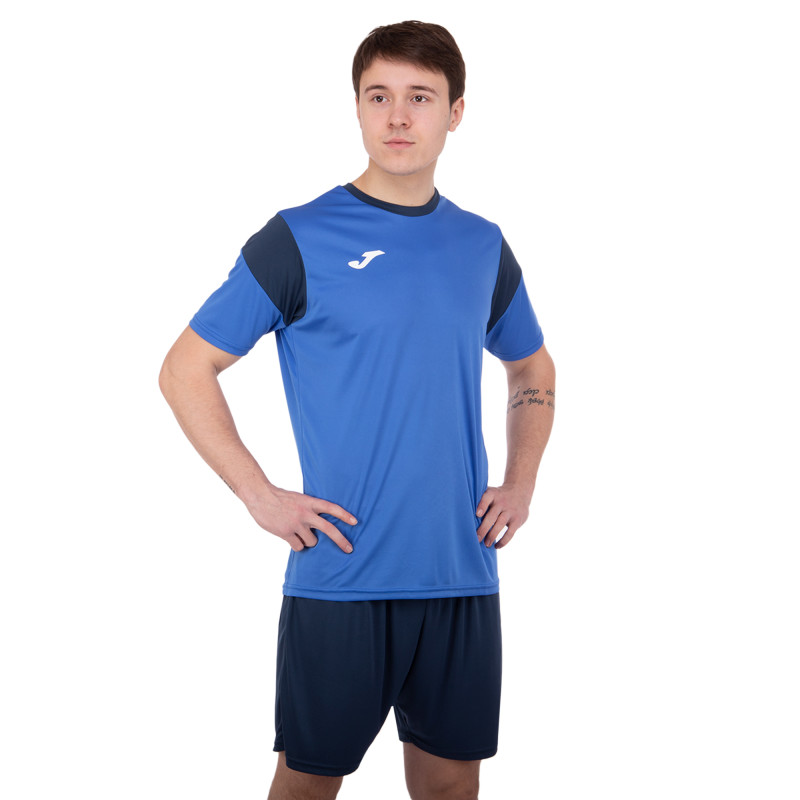Форма футбольна комплект футболка та шорти Joma PHOENIX 102741-703 4XS-2XL синій-темно-синій