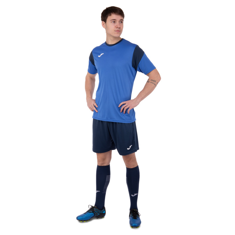 Форма футбольна комплект футболка та шорти Joma PHOENIX 102741-703 4XS-2XL синій-темно-синій