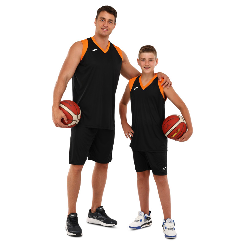 Форма баскетбольна майка та шорти Joma FINAL II 102849-108 5XS-2XL чорний-помаранчевий