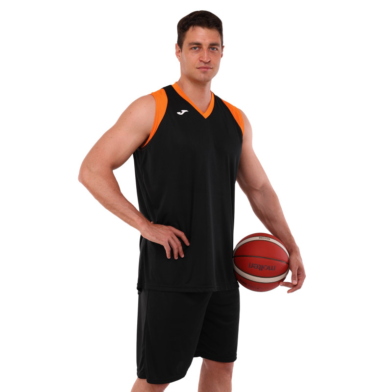 Форма баскетбольна майка та шорти Joma FINAL II 102849-108 5XS-2XL чорний-помаранчевий