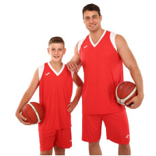 Форма баскетбольна майка та шорти Joma FINAL II 102849-602 5XS-2XL червоний-білий