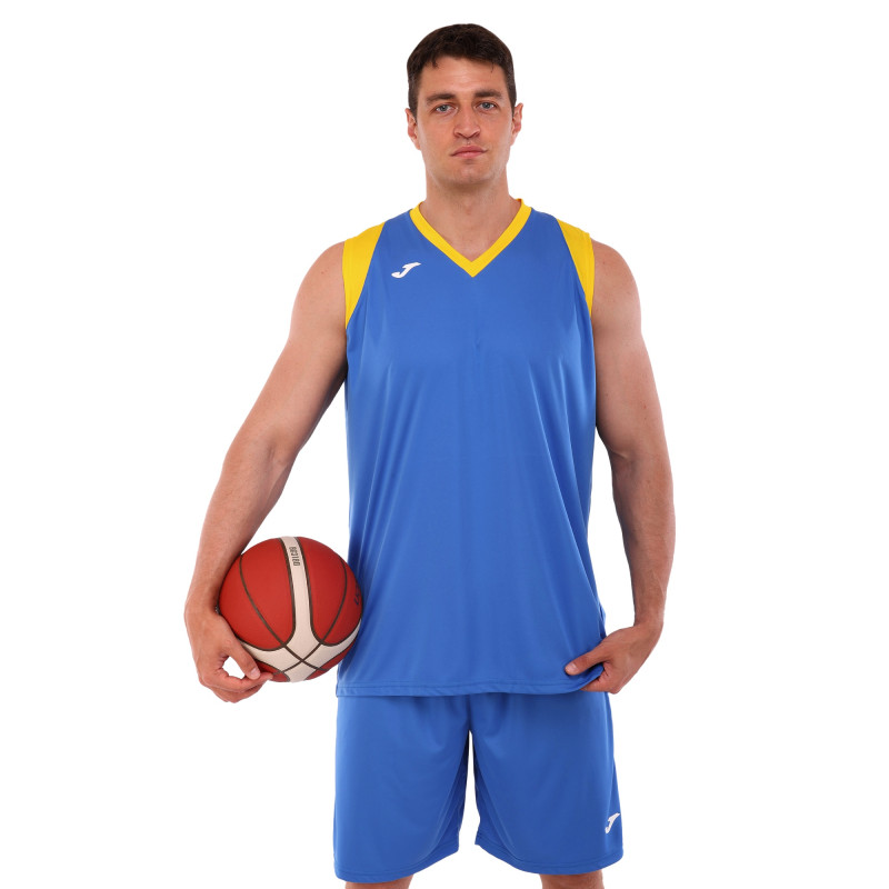 Форма баскетбольна майка та шорти Joma FINAL II 102849-709 5XS-2XL синій-жовтий