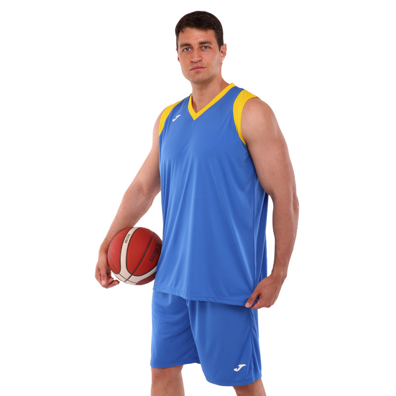 Форма баскетбольна майка та шорти Joma FINAL II 102849-709 5XS-2XL синій-жовтий