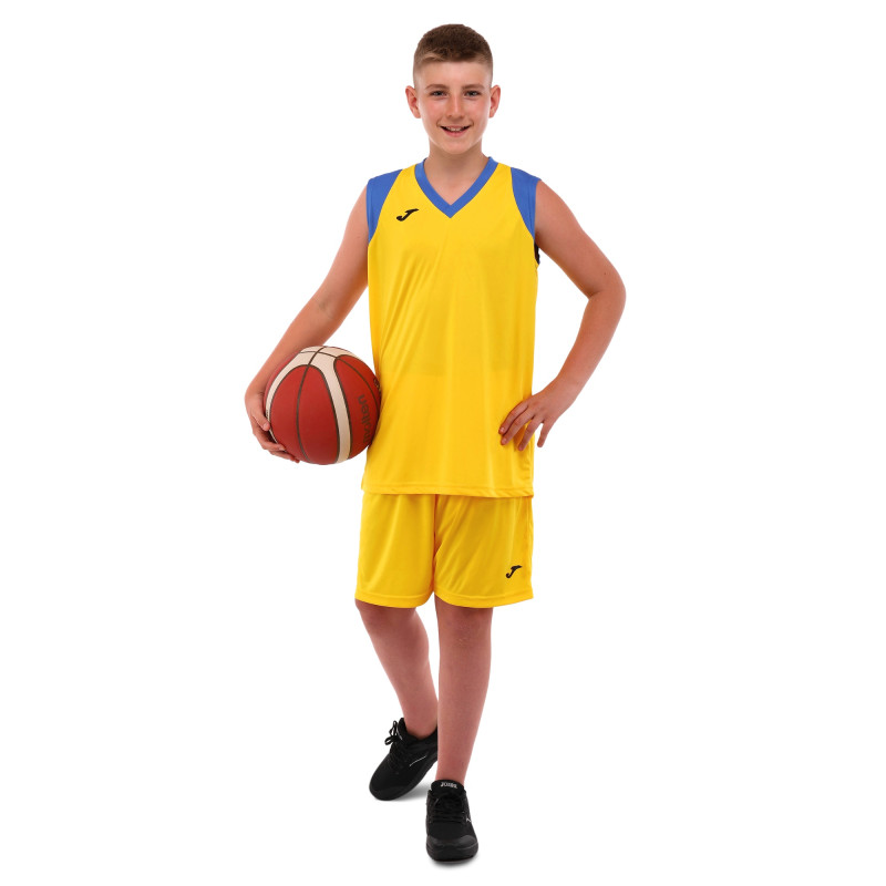 Форма баскетбольна майка та шорти Joma FINAL II 102849-907 5XS-2XL жовтий-синій