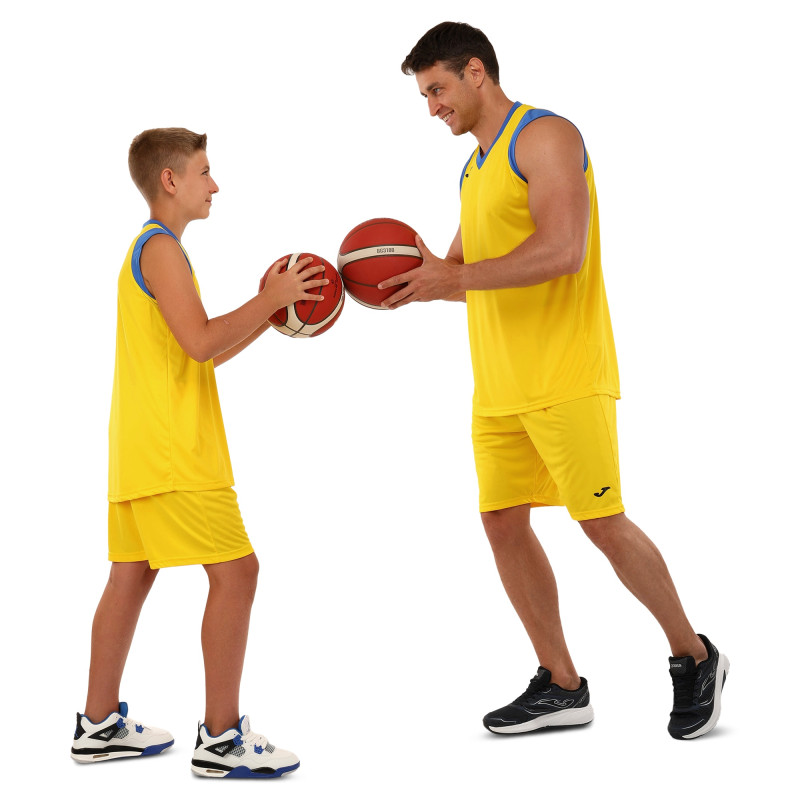 Форма баскетбольна майка та шорти Joma FINAL II 102849-907 5XS-2XL жовтий-синій