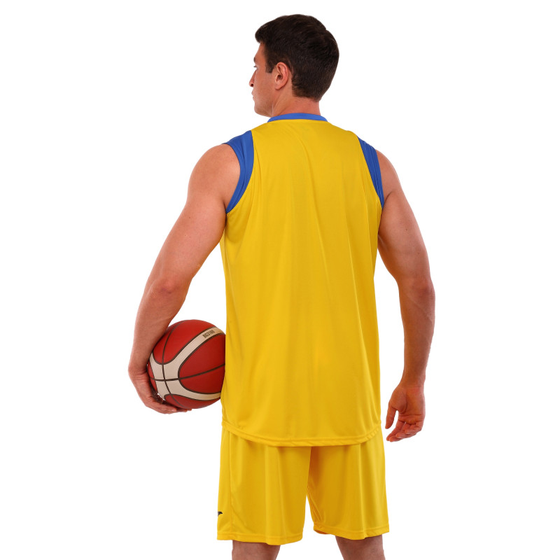 Форма баскетбольна майка та шорти Joma FINAL II 102849-907 5XS-2XL жовтий-синій