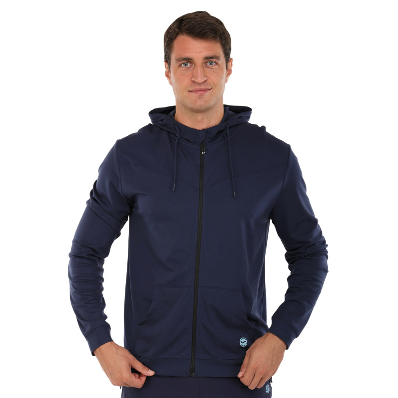Кофта спортивна на блискавці з капюшоном Joma INDOOR GYM 102970-345 S-2XL темно-синій