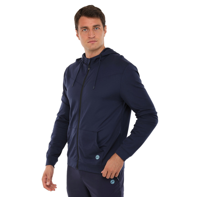 Кофта спортивна на блискавці з капюшоном Joma INDOOR GYM 102970-345 S-2XL темно-синій