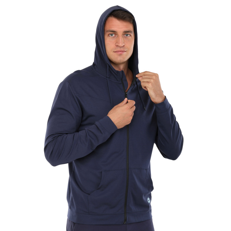 Кофта спортивна на блискавці з капюшоном Joma INDOOR GYM 102970-345 S-2XL темно-синій