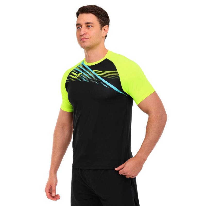 Футболка чоловіча Joma ELITE X 103101-121 2XS-2XL чорний-салатовий