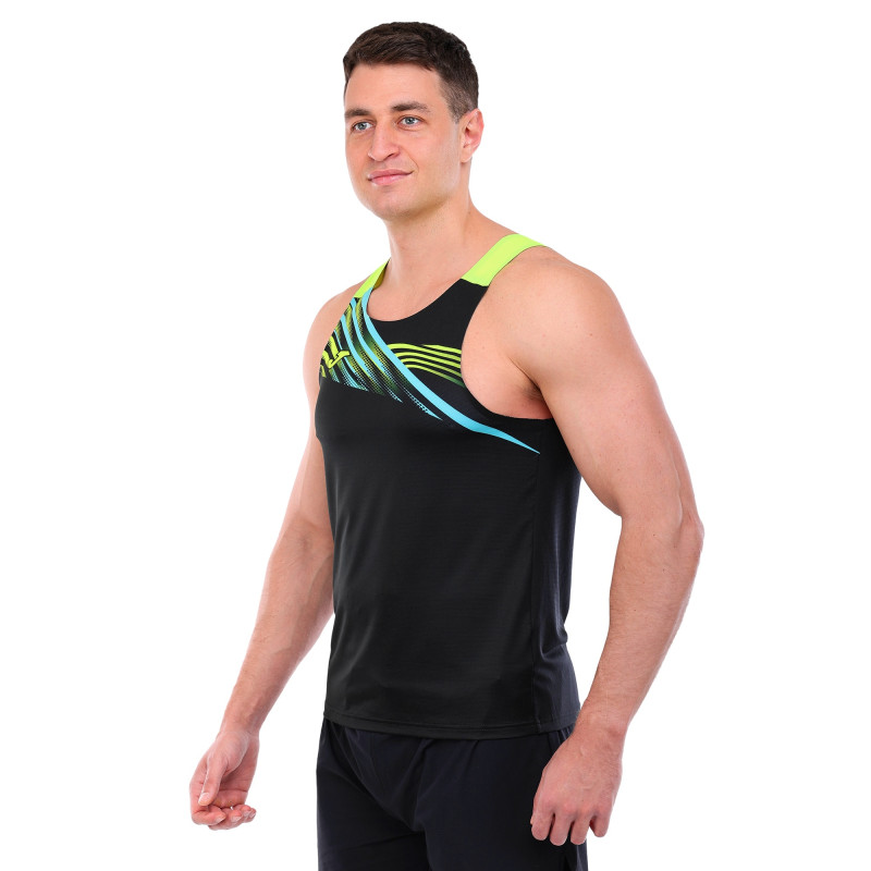 Майка спортивна чоловіча Joma ELITE X 103102-121 2XS-2XL чорний-салатовий