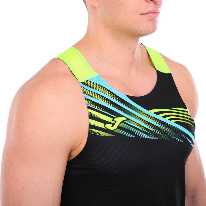 Майка спортивна чоловіча Joma ELITE X 103102-121 2XS-2XL чорний-салатовий