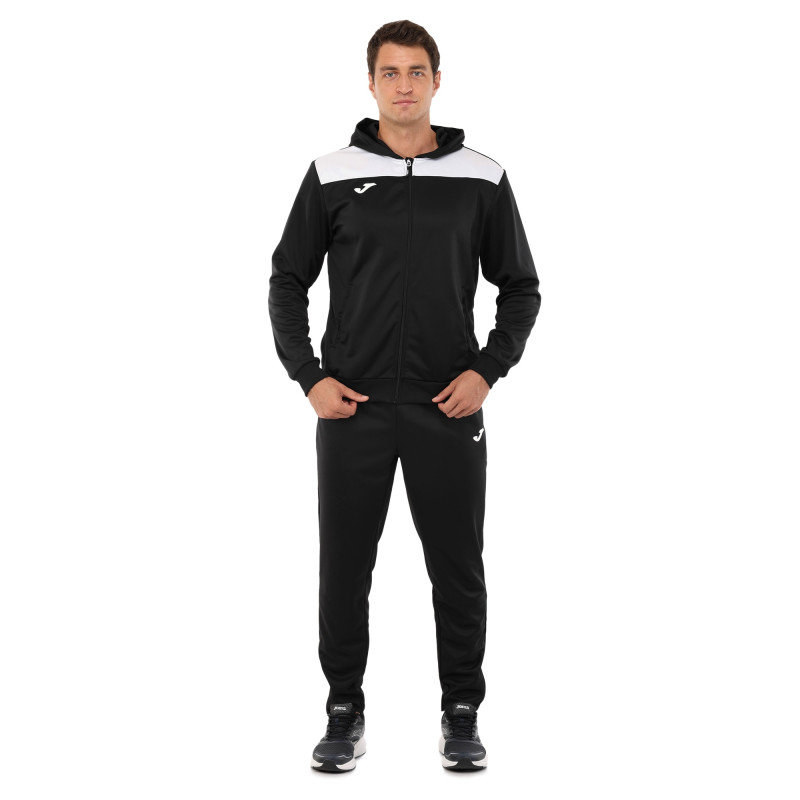 Костюм спортивний кофта на блискавці та штани Joma PHOENIX II 103121-102 4XS-XL чорний-білий
