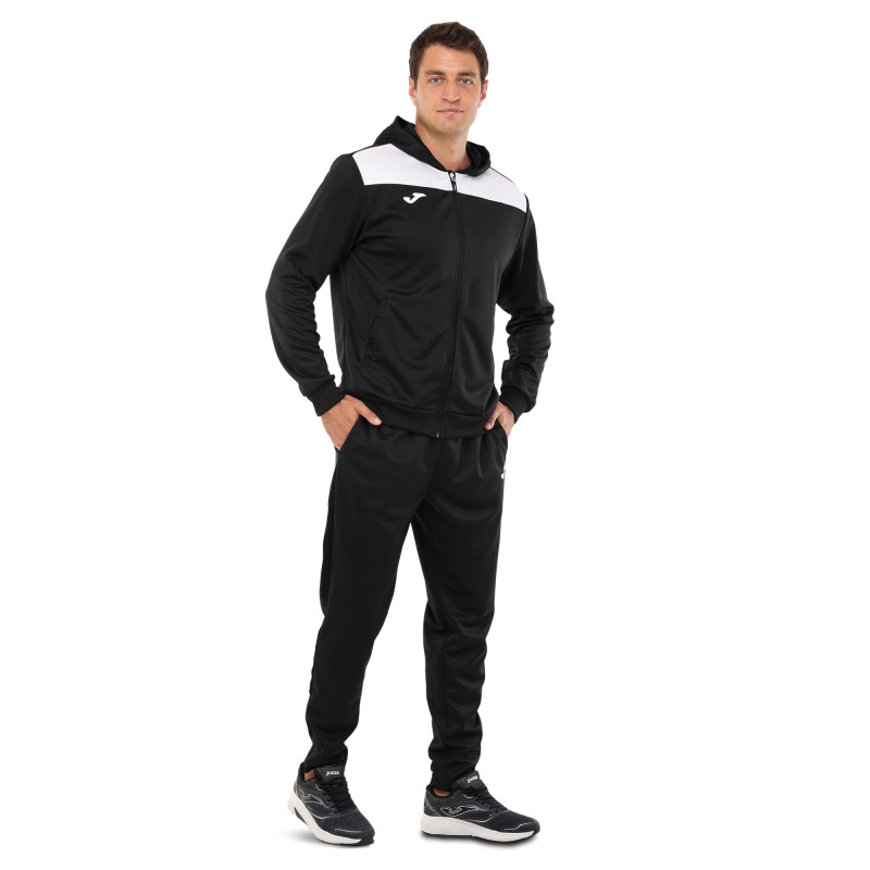 Костюм спортивний кофта на блискавці та штани Joma PHOENIX II 103121-102 4XS-XL чорний-білий
