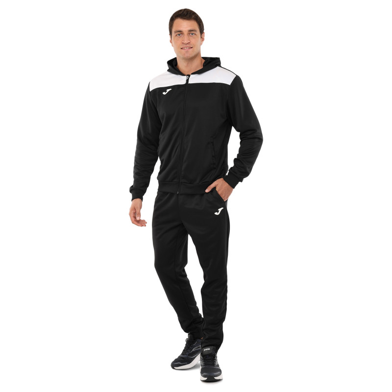 Костюм спортивний кофта на блискавці та штани Joma PHOENIX II 103121-102 4XS-XL чорний-білий