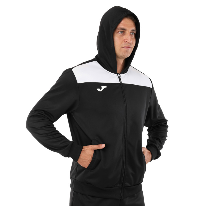 Костюм спортивний кофта на блискавці та штани Joma PHOENIX II 103121-102 4XS-XL чорний-білий