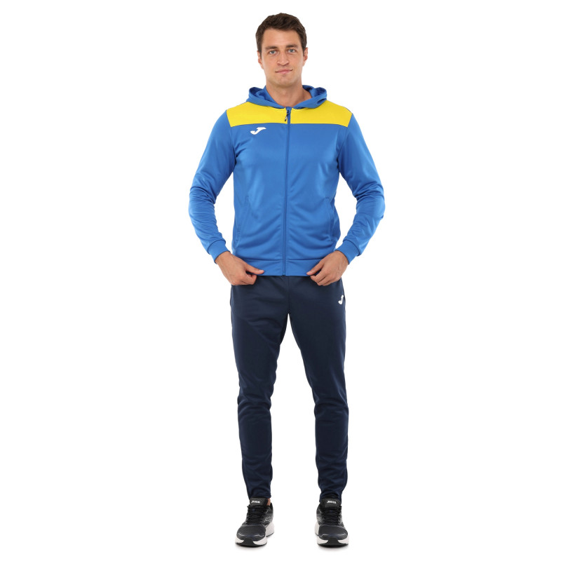 Костюм спортивний кофта на блискавці та штани Joma PHOENIX II 103121-709 4XS-XL синій-жовтий
