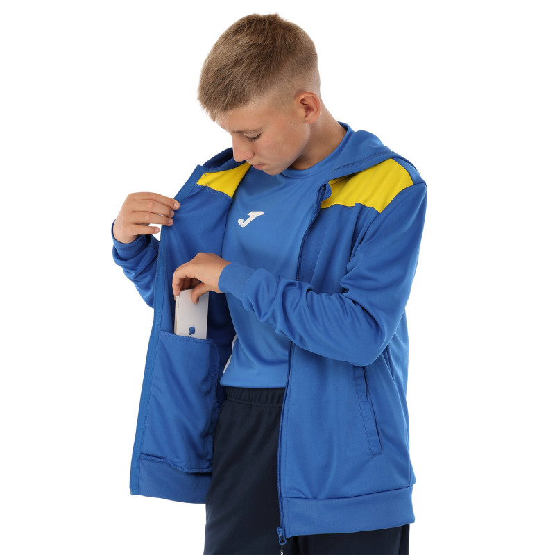 Костюм спортивний кофта на блискавці та штани Joma PHOENIX II 103121-709 4XS-XL синій-жовтий