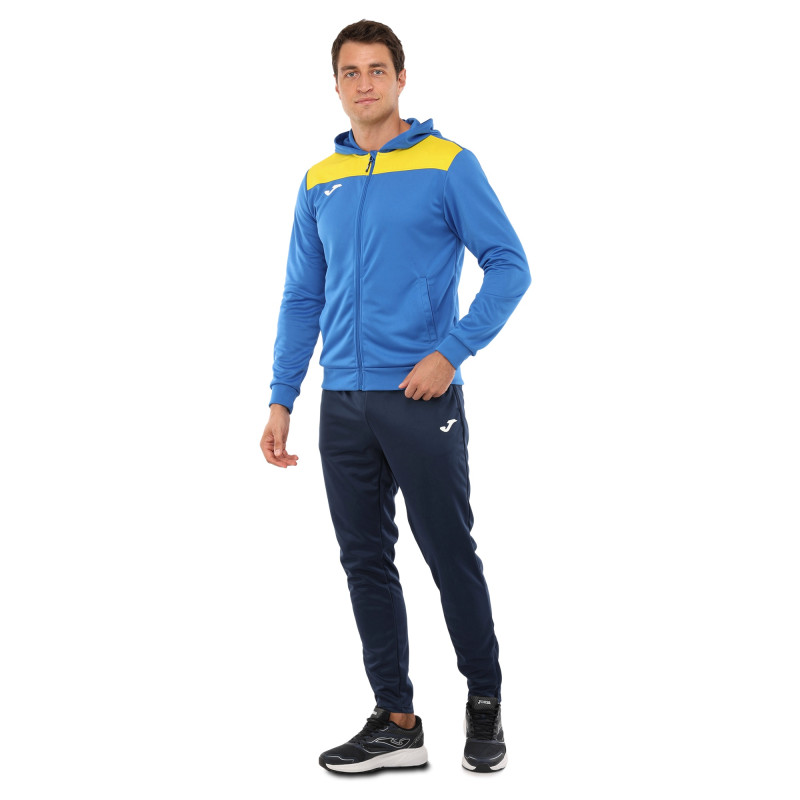 Костюм спортивний кофта на блискавці та штани Joma PHOENIX II 103121-709 4XS-XL синій-жовтий