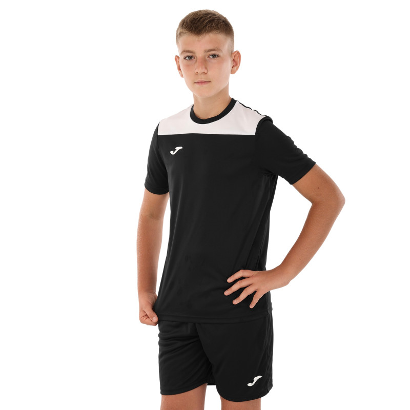 Форма футбольна комплект футболка та шорти Joma PHOENIX III 103124-102 4XS-XL чорний-білий